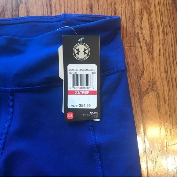 Under Armour Women’s Heatgear Compression Leggings; Size XS; blue; NWT - Picture 2 of 9